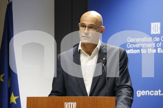 The Catalan Minister of Foreign Affairs, Raül Romeva, in Brussels (by ACN)